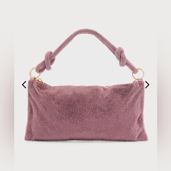 Cult Gaia Nano Hera Rhinestone Mesh SHLDR Bag. Shell Pink. - Picture 3 of 16